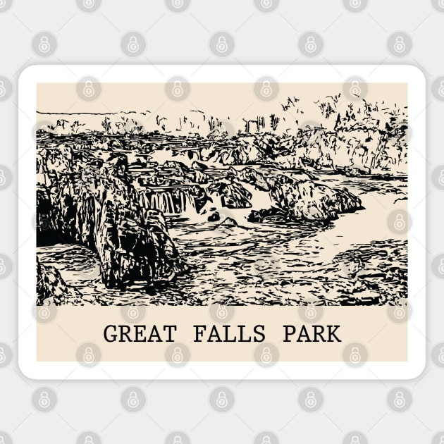 Great Falls Park Magnet by Lakeric